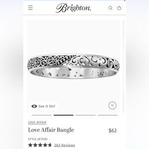 Brighton Silver Scrollwork Bangle Bracelet